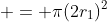  = \pi(2r_1)^2