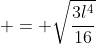  = \sqrt{\frac{3l^4}{16}}