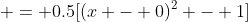  = 0.5[(x - 0)^2 - 1]