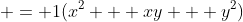  = 1(x^2 + xy + y^2)