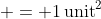  = 1\,\textrm{unit}^2