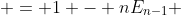  = 1 - nE_{n-1} 