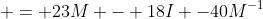 = 23M - 18I -40M^{-1}