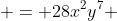  = 28x^2y^7 