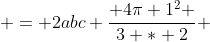  = 2abc \frac{ 4\pi 1^2 }{3 * 2} 