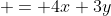  = 4x+3y