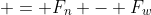 F_top_y & = F_n - F_w