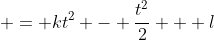  = kt^2 - \frac{t^2}{2} + l