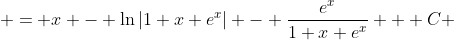  = x - \ln|1+x+e^x| - \frac{e^x}{1+x+e^x} + C 