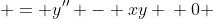 \begin{aligned} e^x & = y'' - xy \\ 0 & = y'' - xy - e^x \\ 0 & = \sum_{n=2}^{\infty} n(n-1)c_nx^{n-2} - \sum_{n=0}^{\infty}c_nx^{n+1} - \sum_{n=0}^{\infty} \frac{1}{n!}x^n \\ 0 & = \sum_{n=0}^{\infty}(n+2)(n+1)c_{n+2}x^n - \sum_{n=1}^{\infty} c_{n-1}x^n - \sum_{n=0}^{\infty}\frac{1}{n!} x^n \\ & \ \ \vdots \end{aligned}