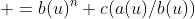  =b(u)^n c(a(u)/b(u))