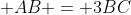  AB = 3BC