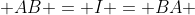  AB = I = BA 