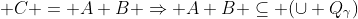  C = A+B \Rightarrow A+B \subseteq (\cup Q_{\gamma})