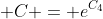  C = e^{C_4}