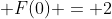  F(0) = 2