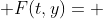  F(t,y)= 