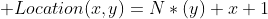  Location(x,y)=N*(y)+x+1