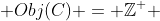  Obj(C) = \mathbb{Z}^+ 