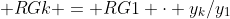  RGk = RG1 \cdot y_k/y_1