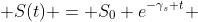  S(t) = S_0 e^{-\gamma_{s} t} 