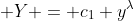  Y = c_1 y^{\lambda}