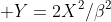  Y=2X^2/\beta^2