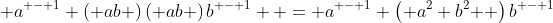  a^{ - 1} \left( {ab} \right)\left( {ab} \right)b^{ - 1}  = a^{ - 1} \left( {a^2 b^2 } \right)b^{ - 1}