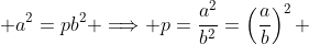  a^2=pb^2 \Longrightarrow p=\frac{a^2}{b^2}=\left(\frac{a}{b}\right)^2 
