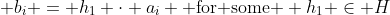  b_i = h_1 \cdot a_i \text{ for some } h_1 \in H