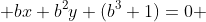  bx+b^2y+(b^3+1)=0 