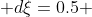 \displaymode \int_{-\infty}^x  f(\xi)\; d\xi=0.5 