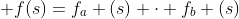  f(s)=f_{a} (s) \cdot f_{b} (s)