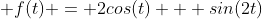  f(t) = 2cos(t) + sin(2t)