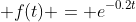  f(t) = e^{-0.2t}