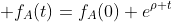  f_A(t)=f_A(0) e^{\rho t}