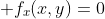  f_x(x,y)=0