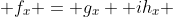  f_x = g_x +ih_x 