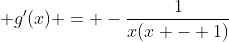  g'(x) = -\frac{1}{x(x - 1)}