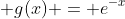  g(x) = e^{-x}
