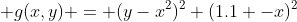  g(x,y) = (y-x^2)^2+(1.1 -x)^2