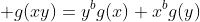  g(xy)=y^bg(x)+x^bg(y)