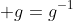  g=g^{-1}