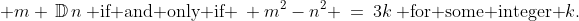  m \,\mathbb{D}\,n\:\text{ if and only if }\: m^2-n^2 \:=\:3k\:\text{ for some integer }k.