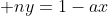  ny=1-ax