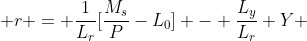  r = \frac{1}{L_r}[\frac{M_s}{P}-L_0] - \frac{L_y}{L_r} Y 