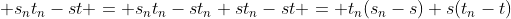  s_{n}t_{n}-st = s_{n}t_{n}-st_{n}+st_{n}-st = t_{n}(s_{n}-s)+s(t_{n}-t)