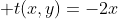  t(x,y)=-2x