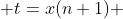  t=x(n+1) 