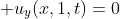  u_y(x,1,t)=0